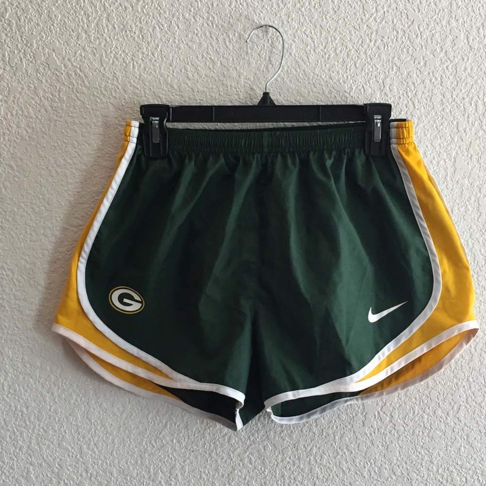 Nike Dry Fit Green Bay Packers workout shorts